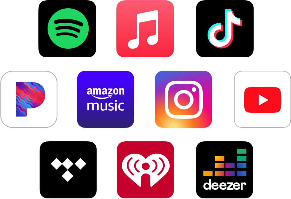 Müzik Streaming Platformları Logoları
